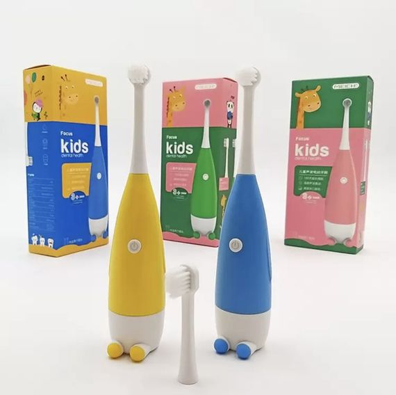 Дитяча електрична зубна щітка Пінгвінчик Focus Kids. Синя | Зображення 8