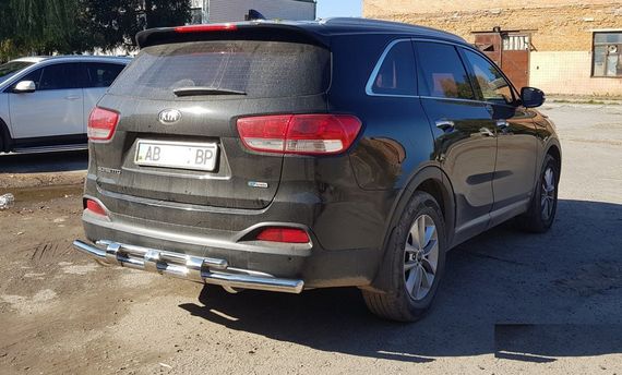 Задня дуга AK015 (нерж.) для Kia Sorento XM 2009-2014рр | Зображення 1