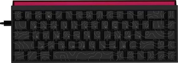 Клавіатура провідна комп'ютерна Ajazz NK68 Red switches Side Contour Black NK68-R-S-B чорна