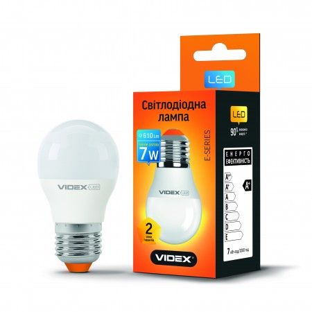 LED-лампа VIDEX G45e 7W E27 3000 K 220V | Зображення 1