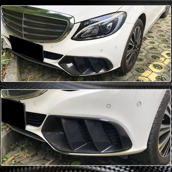 Карбоновые Накладки на Противотуманные Фары (для SD Base 2015-2019) для Mercedes C-сlass W205 | Зображення 3