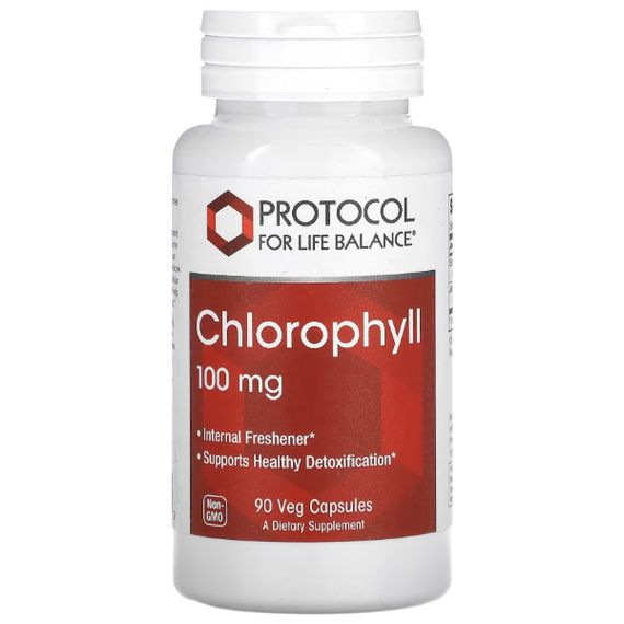 Комплекс для пищеварения Protocol for Life Balance Chlorophyll Extra Strength 100 mg 90 Veg Caps