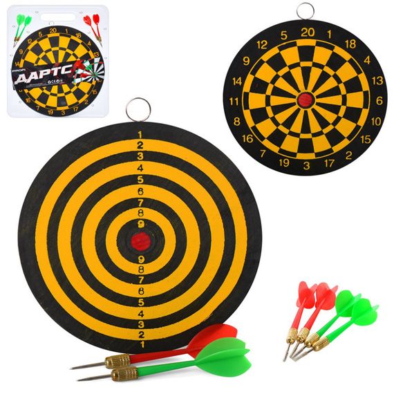 Дартс класичний MS 4220 дротики 4 шт, двосторонній