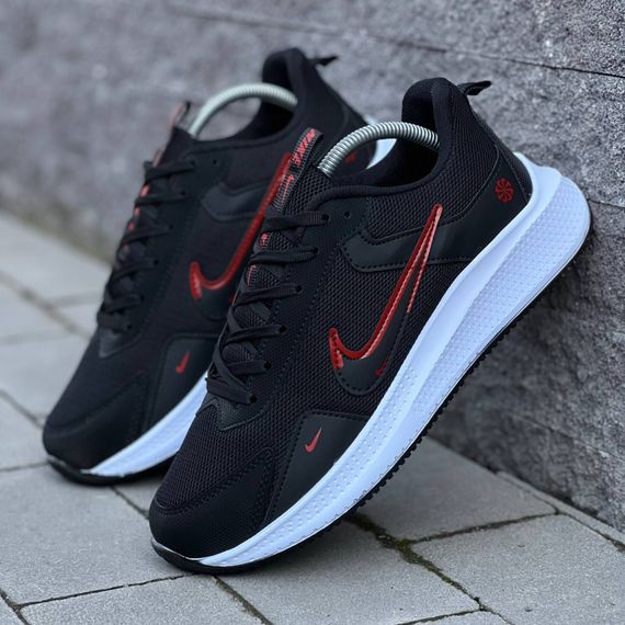 Кросівки весна літо Nike чорний/ білий | Зображення 2