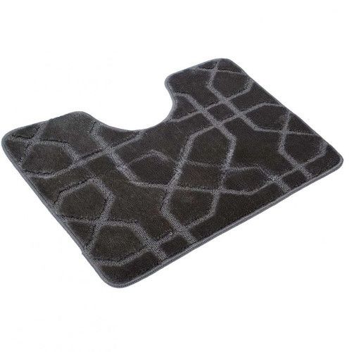 Набір килимків для ванної кімнати 2шт 57*100см+57*50см U-виріз Геометрія Joy сірий тафтинг Дариана | Зображення 6