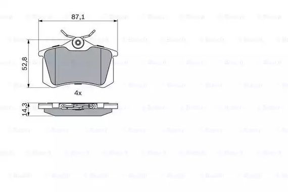 Колодки гальмівні дискові AUDI A4, A6, VW GOLF IV задн.  BOSCH (0986466683) | Зображення 6