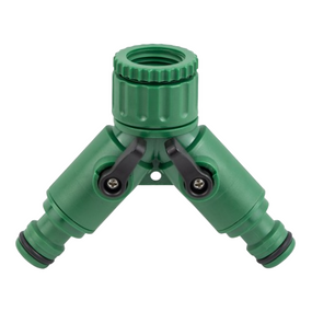 Кран розподільний 1/2" 2-а виходи в/р 1/2"*3/4" з адаптерами Grad