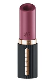 Вібратор у формі помади Satisfyer Pro 2 Kiss з вакуумною стимуляцією, червоний Sex Aura