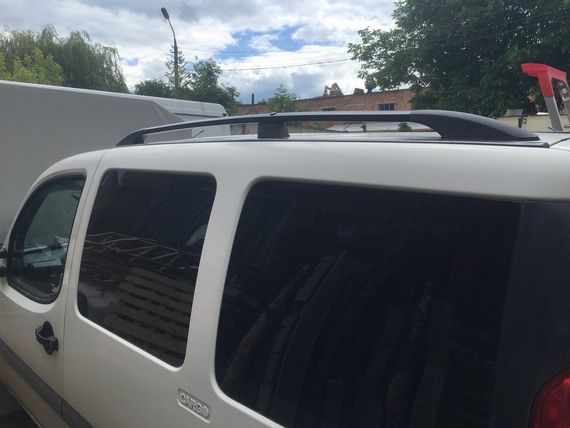 Черные рейлинги Пластиковые ножки для Fiat Doblo I 2001-2005 гг | Зображення 6