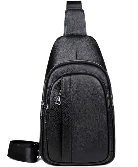 Мужской кожаный слинг на одно плечо сумка кросс боди TIDING BAG A25F-3204-1A | Зображення 2