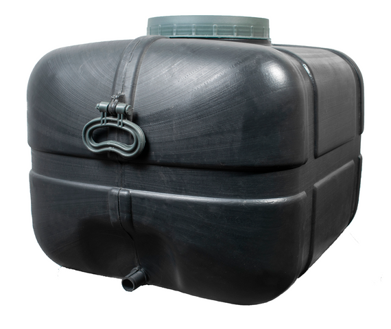 Емкость 100 л прямоугольная пластиковая черная  бак для технической воды и капельного полива | Зображення 4