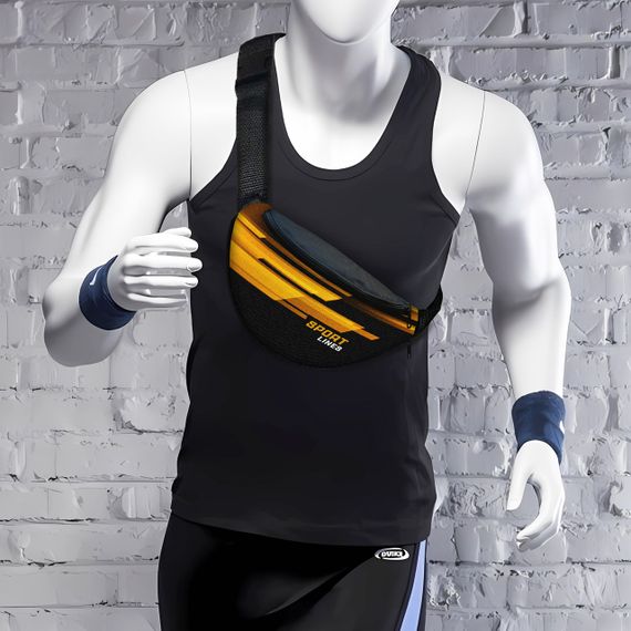 Сумка-бананка Sport мужская/женская спортивная 32×16 см с расширителем поясная сумка или сумка через плечо (3754) | Зображення 1