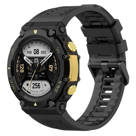 Силіконовий ремінець Primolux для смарт годинника Xiaomi Amazfit T-Rex 2 (A2169 / A2170) - Black