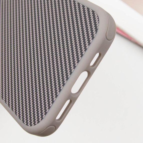 Чохол TPU+PC Carbon with MagSafe для Apple iPhone 16 (6.1") Grey | Зображення 6