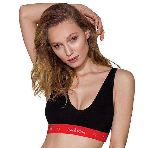 Спортивный топ на широких бретелях Passion PS003 TOP S, black Sex Aura