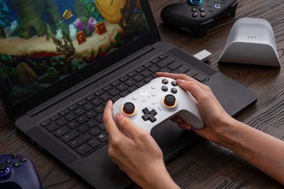 Геймпад 8BitDo Ultimate 2 для Windows і Android, ігровий контролер TMR, Еффект Холла Білий | Зображення 3