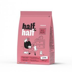 Сухой корм Half&Half для котят, с говядиной, 300 г