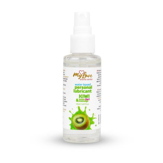 2в1 лубрикант та масажний гель - MyLove Aroma Series Intim&Massage Kiwi, 50 мл Sex Aura