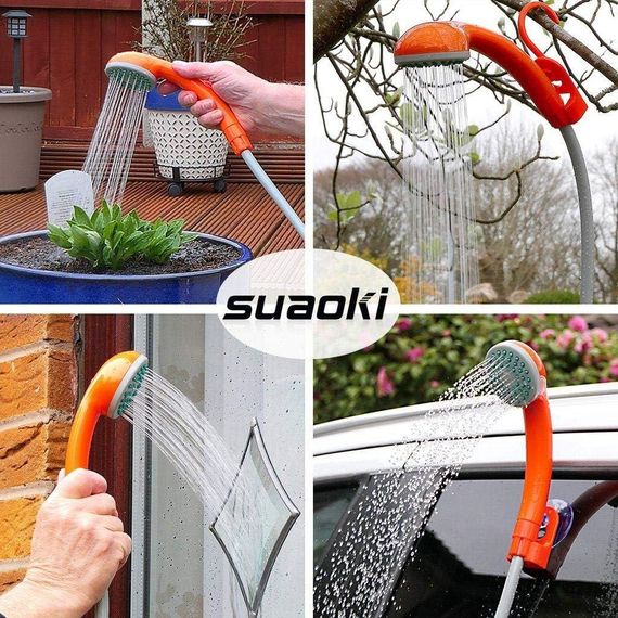 Портативный душ для кемпинга 3,8 л/мин 12V насосом для автомобильного прикуривателя для походов и путешествий | Зображення 5