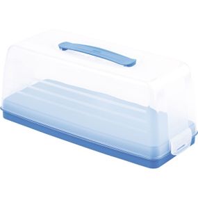Контейнер для торта Curver 00414 пластиковий бокс із кришкою для зберігання і перенесення голубий