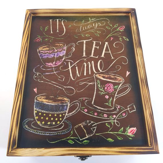 Короб для чайних пакетиків Tea time 24х19,5х10,8 см Майстерня містера Томаса Сосна Морилка Лак