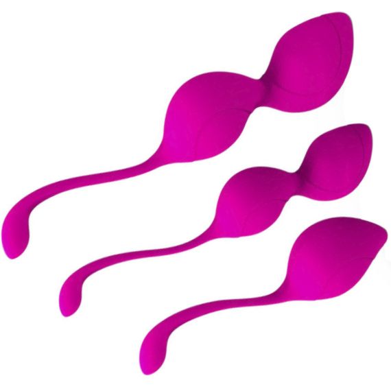 Набір вагінальних кульок Pink Kegel Set малиновий Sex Aura
