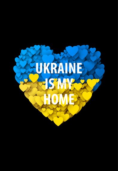 Футболка жіноча чорна з принтом "Україна мій дім", XL | Зображення 1
