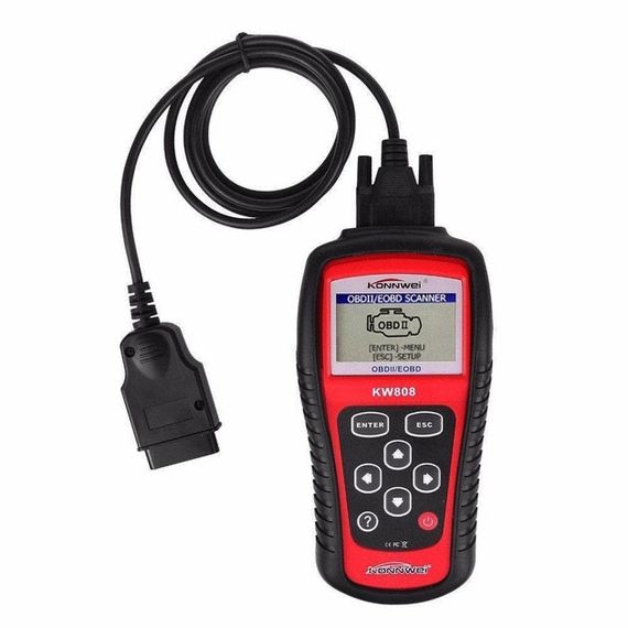 Автомобильный диагностический сканер Konnwei KW808 OBD II/EOBD, Автотестер универсальный Адаптер | Зображення 4