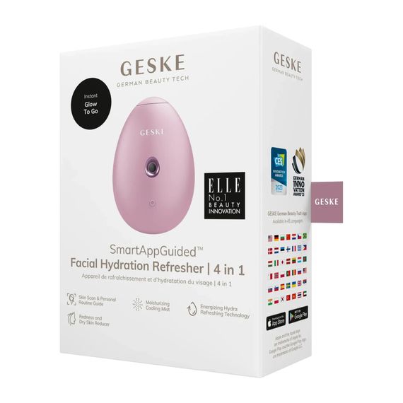 Електронний освіжувач для зволоження обличчя GESKE Facial Hydration Refresher 4в1 gray, Рожевий | Зображення 7