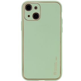 Кожаный чехол Xshield для Apple iPhone 14 Plus (6.7") Зеленый / Pistachio