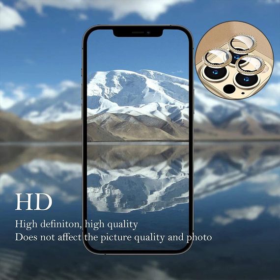 Захисне скло Metal Shine на камеру (в упак.) для Apple iPhone 15 Pro (6.1") / 15 Pro Max (6.7") | Зображення 3
