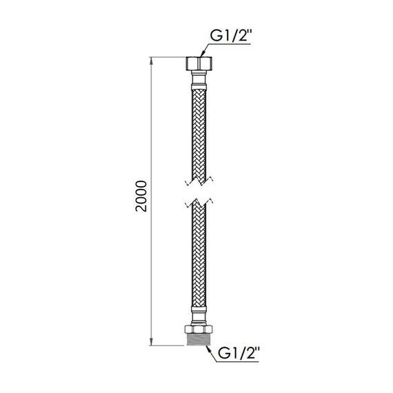 Гнучка підводка для води Thermo Alliance Forte ВН 200 см SF392W200 | Зображення 1