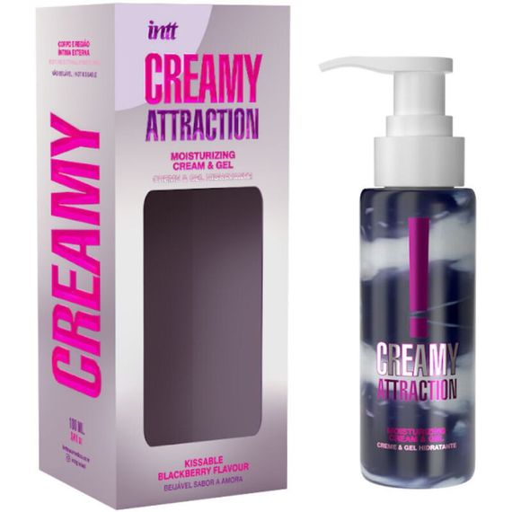 Крем-гель для тела Intt Creamy Attraction Blackberry, для поцелуев, 100 мл Sex Aura | Зображення 5