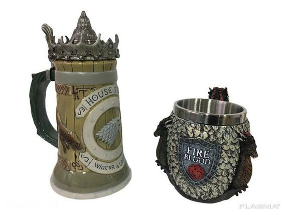 Подарочный набор Кружка Game Of Thrones House Stark Игра Престолов Дом Старков и Fire... | Зображення 3