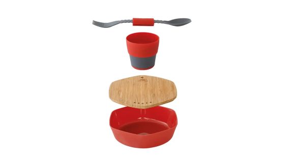 Туристичний посуд набір Robens Leaf Meal Kit Fire Red Посуд на 1 персону Набір посуду в дорогу на природу | Зображення 3