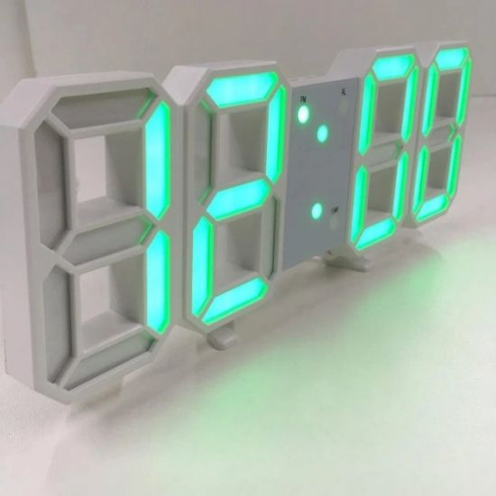 Світлодіодний цифровий годинник White оclock (зелені цифри) | Зображення 1