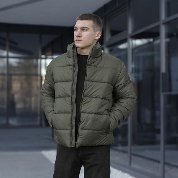 Зимова куртка утеплювач синтепух 300 г/м² від -5°C до -20°C олива | Зображення 1