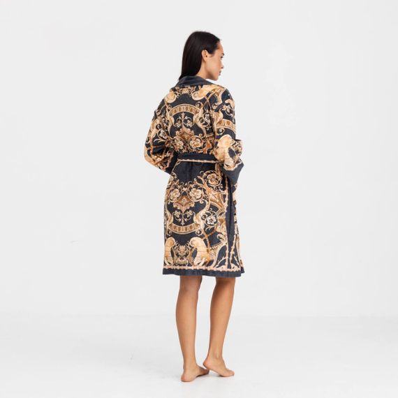 Халат жіночий з плюшевого велюру ексклюзивний Elegance 18272 2XL-3XL | Зображення 2