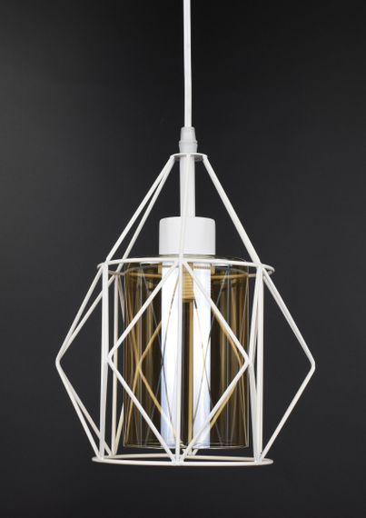 Люстра підвісна LOFT на 1 лампочку 27061 Білий 35-110х21х21 см. | Зображення 1