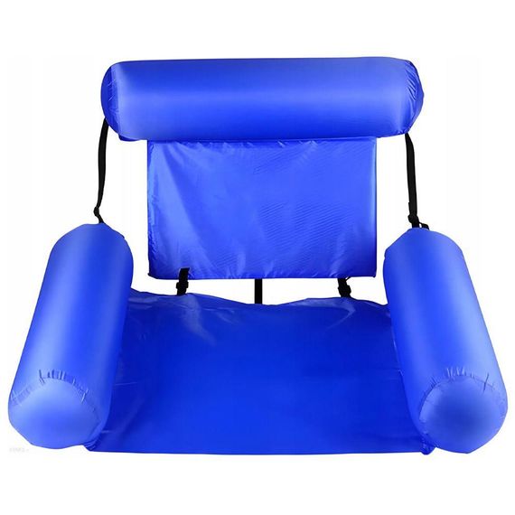 Надувной матрас-кресло для плавания (100×120см), Синий / Пляжное кресло для купания / Складной матрас для | Зображення 5