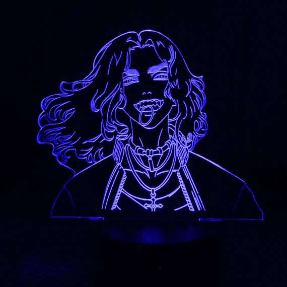 Акриловий світильник-нічник Кейсуке Бадзі (Keisuke Baji) синій tty-n000564