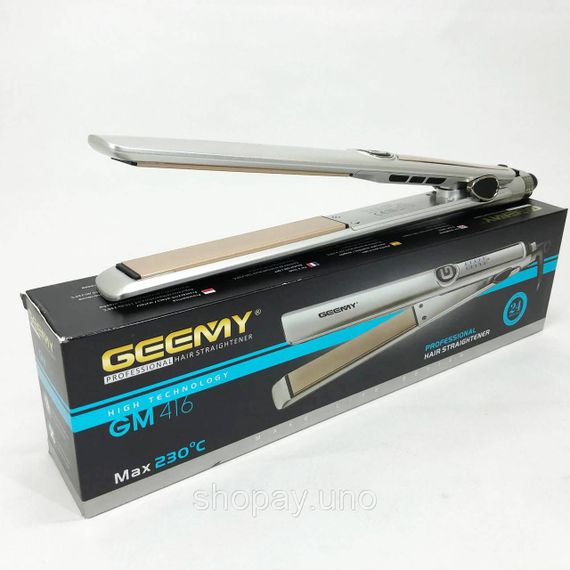 Випрямляч-праска для волосся Gemei GM-416. Колір: білий | Зображення 4