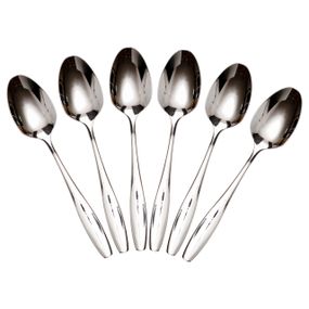 Набір столових ложок 6 штук з нержавіючої сталі 20 (см) Срібло HP-8-17