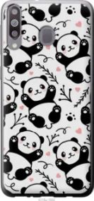 Чехол на Samsung Galaxy A40s A3050 Панды из пластика FCh_018353