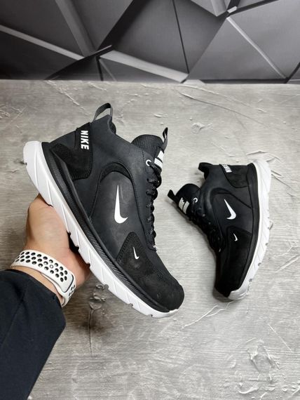 Зимові ботинки Nike чорні підошва біла | Зображення 3