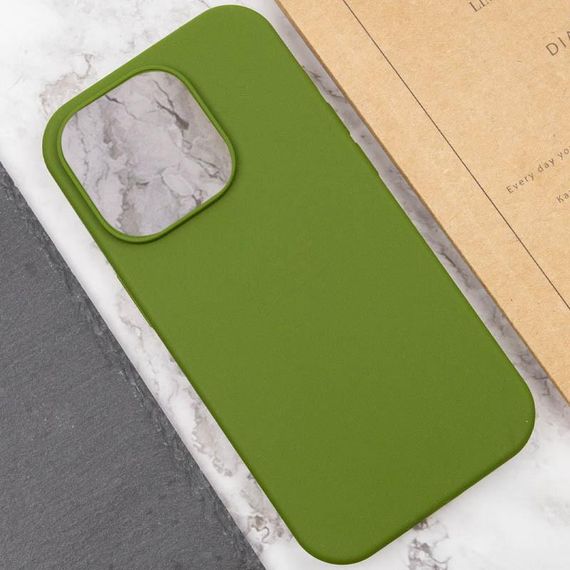 Чохол Silicone Case Full Protective (AA) NO LOGO для Apple iPhone 14 Pro (6.1") Бірюзовий / Marine Green Зелений / Dark Olive | Зображення 2