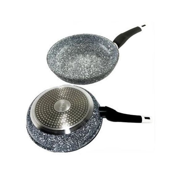 Сковорода UNIQUE UN-5102 20 см без кришки, світлий граніт. Антипригарна з бакелітовою ручкою | Зображення 1