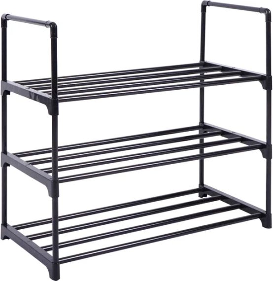 Полиця для взуття 3-ярусна Eco Fabric EF-4760-3 металеві полиці 60×30×55 см