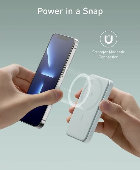 Зовнішній акумулятор Anker 621 Magnetic 5000mAh Green | Зображення 5