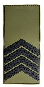 Шеврон погон Tactic4Profi резиновый "Старший сержант" ЗСУ хаки (10*5)